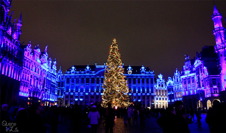 Natal na Grand Place em Bruxelas