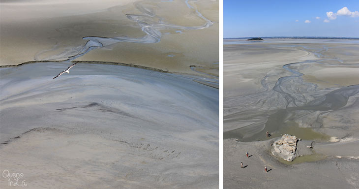 Alta da maré no Mont Saint-Michel