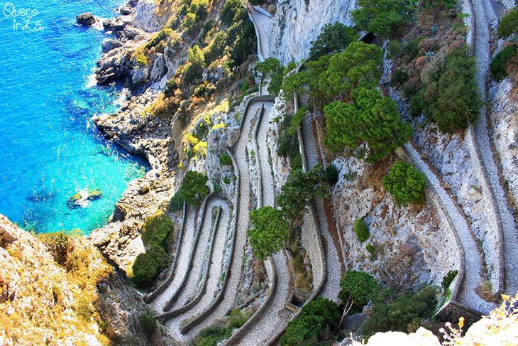 Via Krupp em Capri, Itália