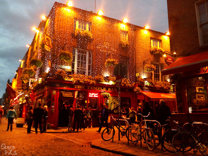 Temple Bar em Dublin, capital da Irlanda