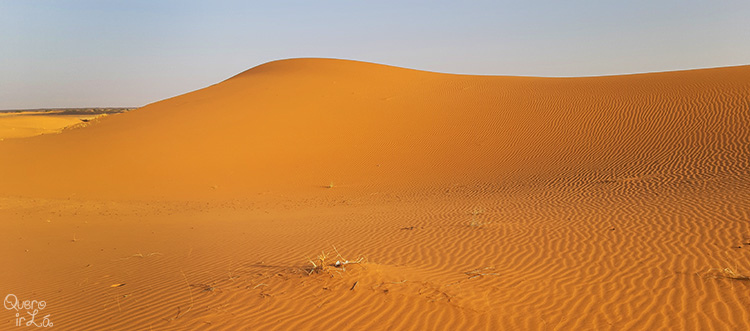 Dunas do deserto do Saara no Marrocos