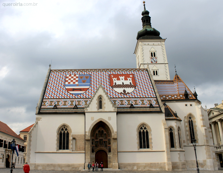 Igreja de São Marcos em Zagreb, capital da Croácia
