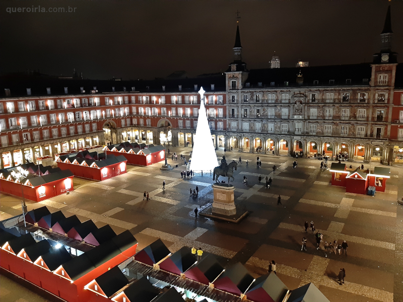 Mercado de Natal na Plaza Mayor, Madri